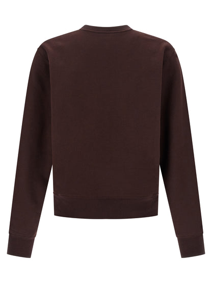 Sweatshirt by Saint Laurent for men in cotton bordeaux features a unrivaled silhouette with a refined crew neckline and unrivaled detailing for a sophisticated look.