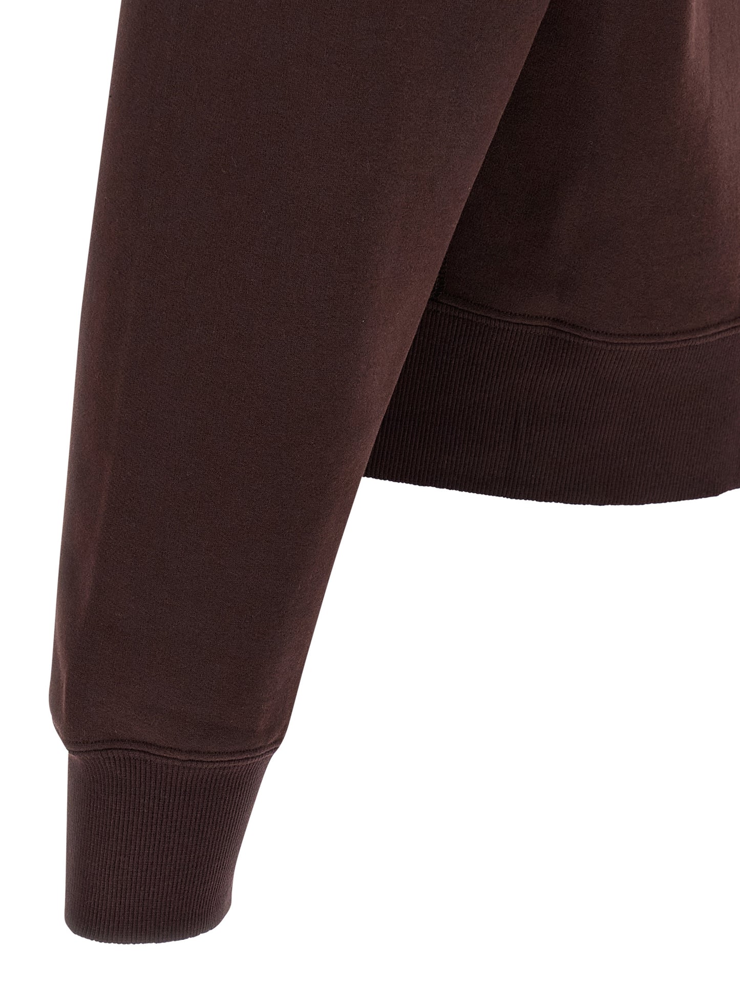 Sweatshirt by Saint Laurent for men in cotton bordeaux features an provocated silhouette, detailed with a provocated and a refined for a sophisticated aesthetic.