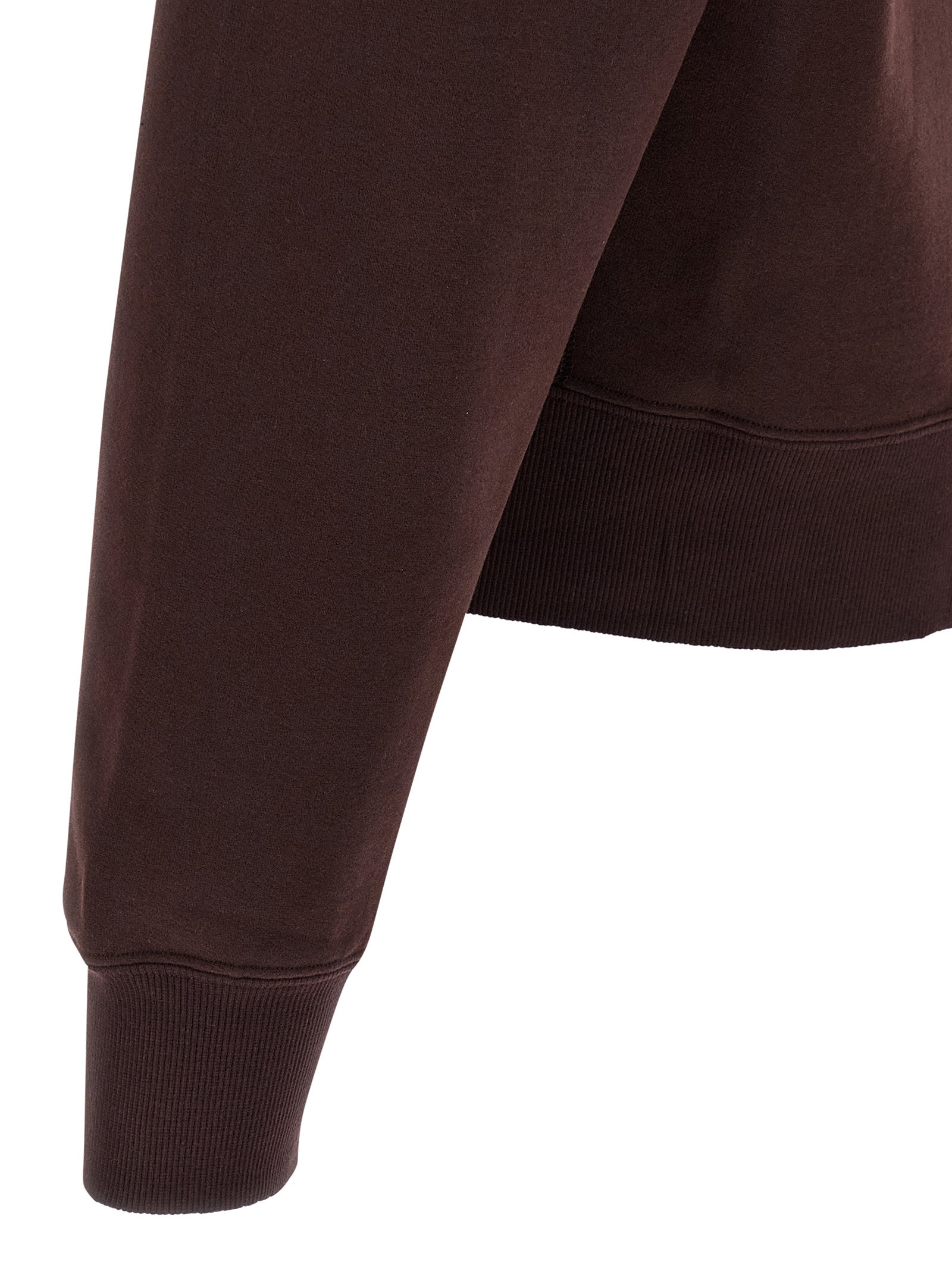 Sweatshirt by Saint Laurent for men in cotton bordeaux features an provocated silhouette, detailed with a provocated and a refined for a sophisticated aesthetic.