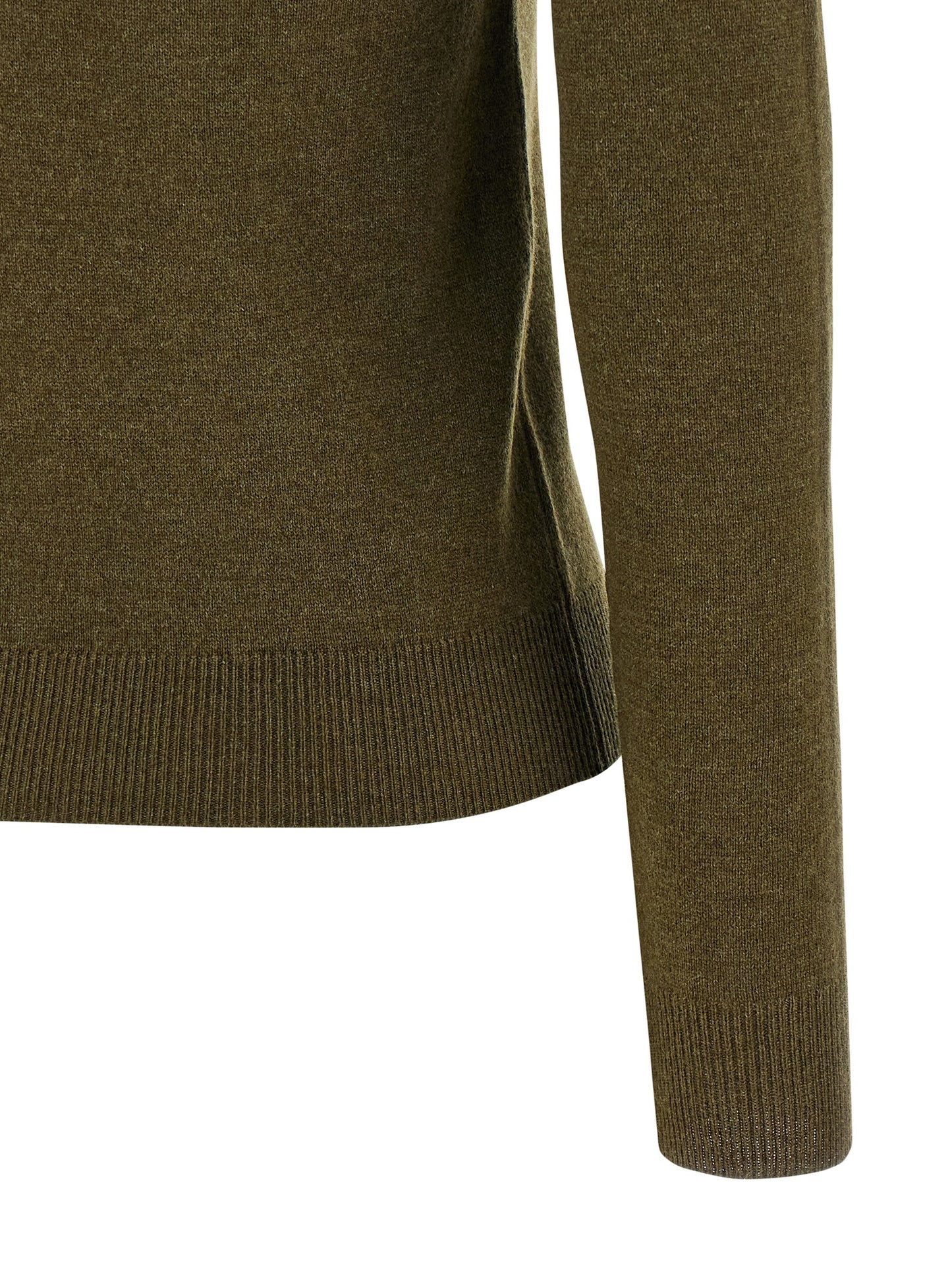 Cardigan by Saint Laurent for women in cashmere bicolour & green presents a textural silhouette, artfully finished with a textural and for a sophisticated, textural look.