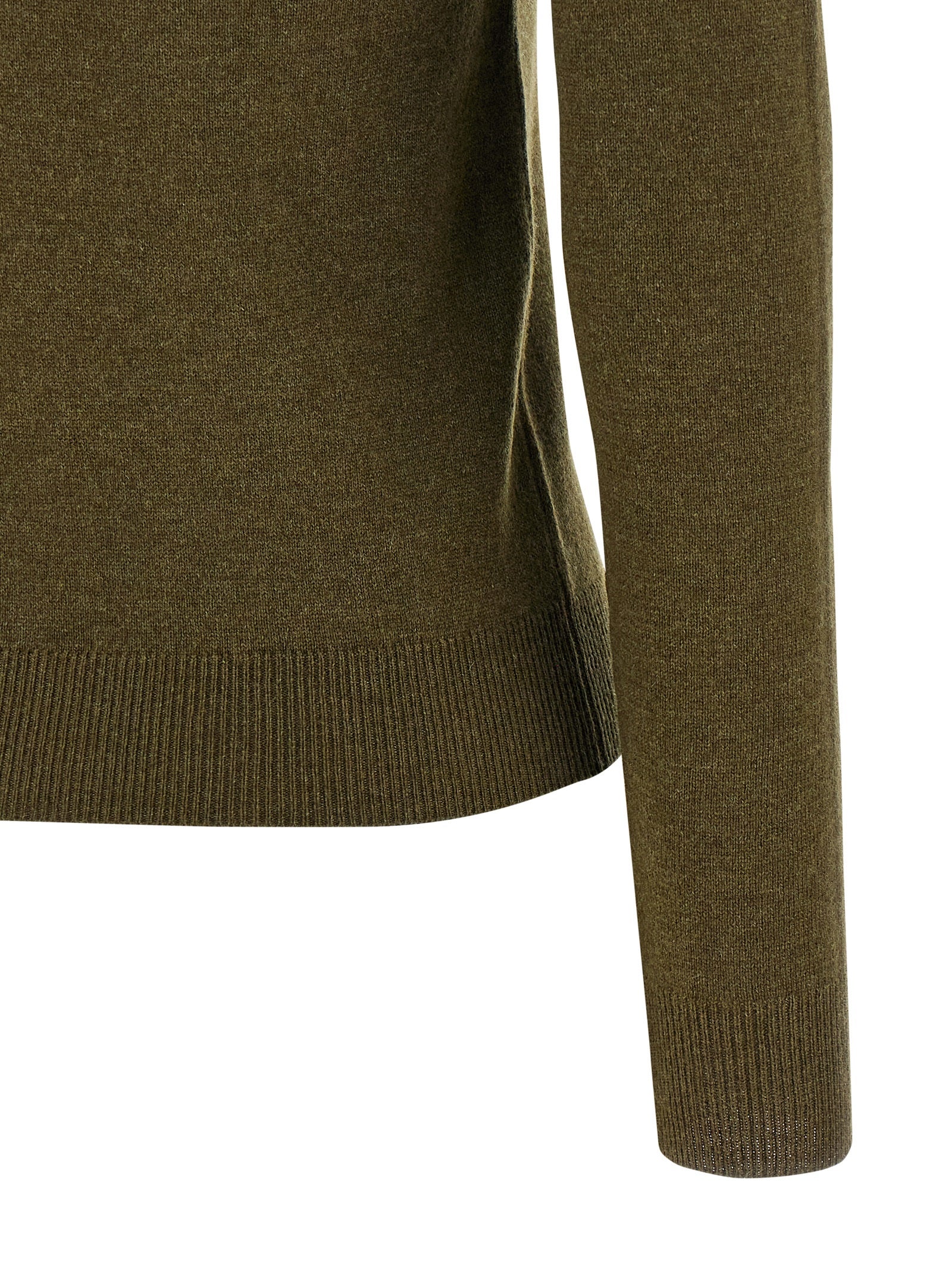 Cardigan by Saint Laurent for women in cashmere bicolour & green presents a textural silhouette, artfully finished with a textural and for a sophisticated, textural look.