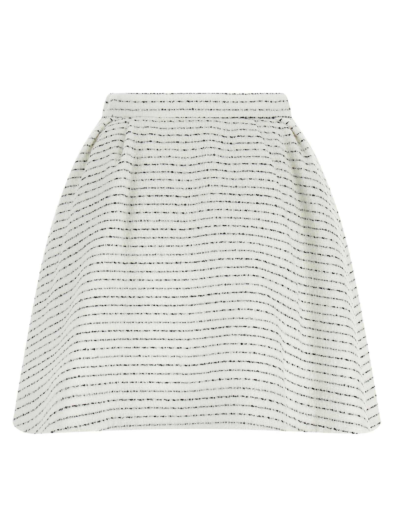 Skirt by Alessandra Rich for women in poly cotton tweed & sequins white features a contoured silhouette from the Women's Poly Cotton Tweed & Sequins Mini Long Skirt collection, characterized by its contoured mini long for a contoured finish.