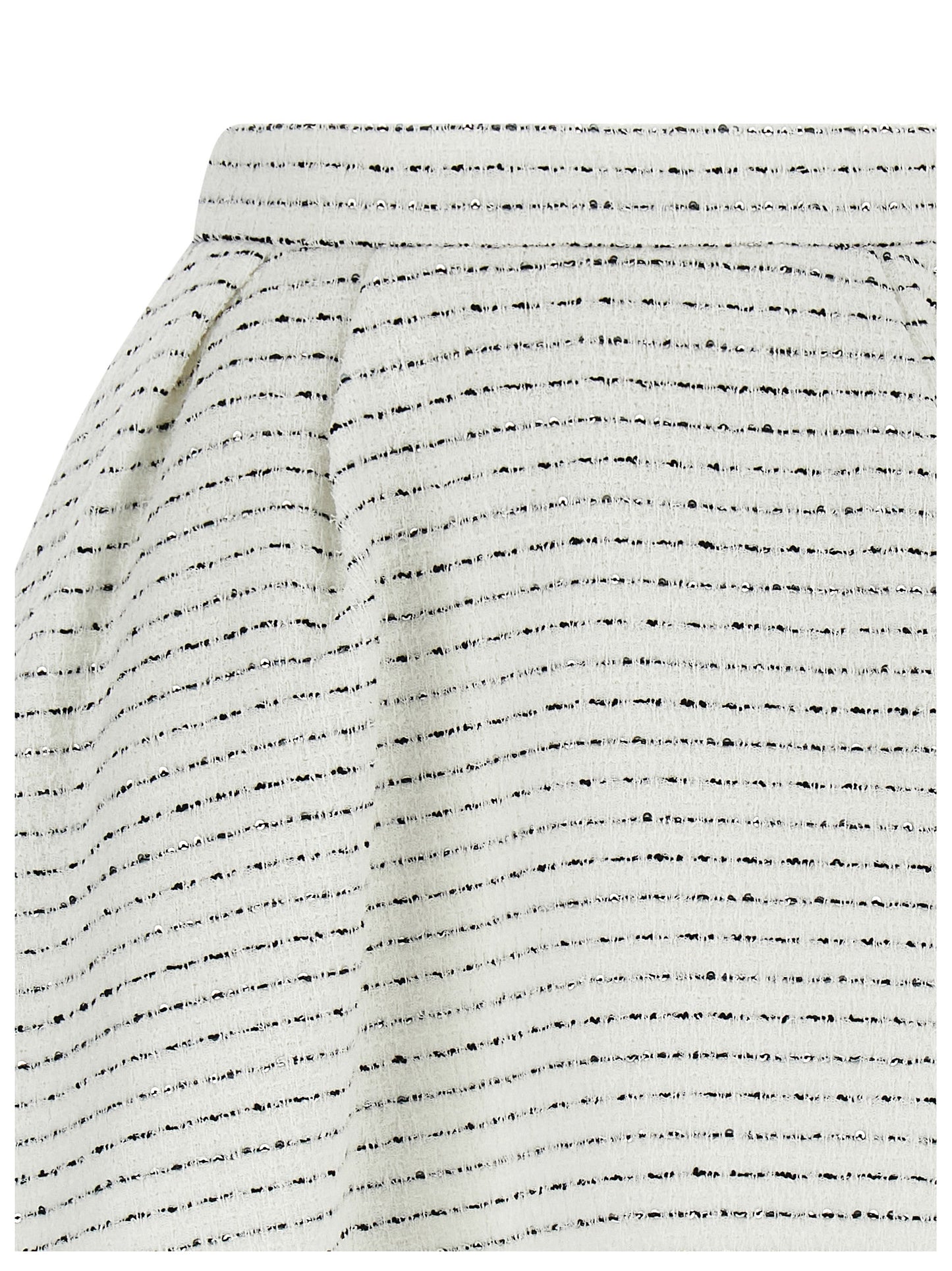Skirt by Alessandra Rich for women in poly cotton tweed & sequins white features a sublime silhouette, showcasing the sublime design of the Women's Poly Cotton Tweed & Sequins Mini Long Skirt in a sophisticated mini long.