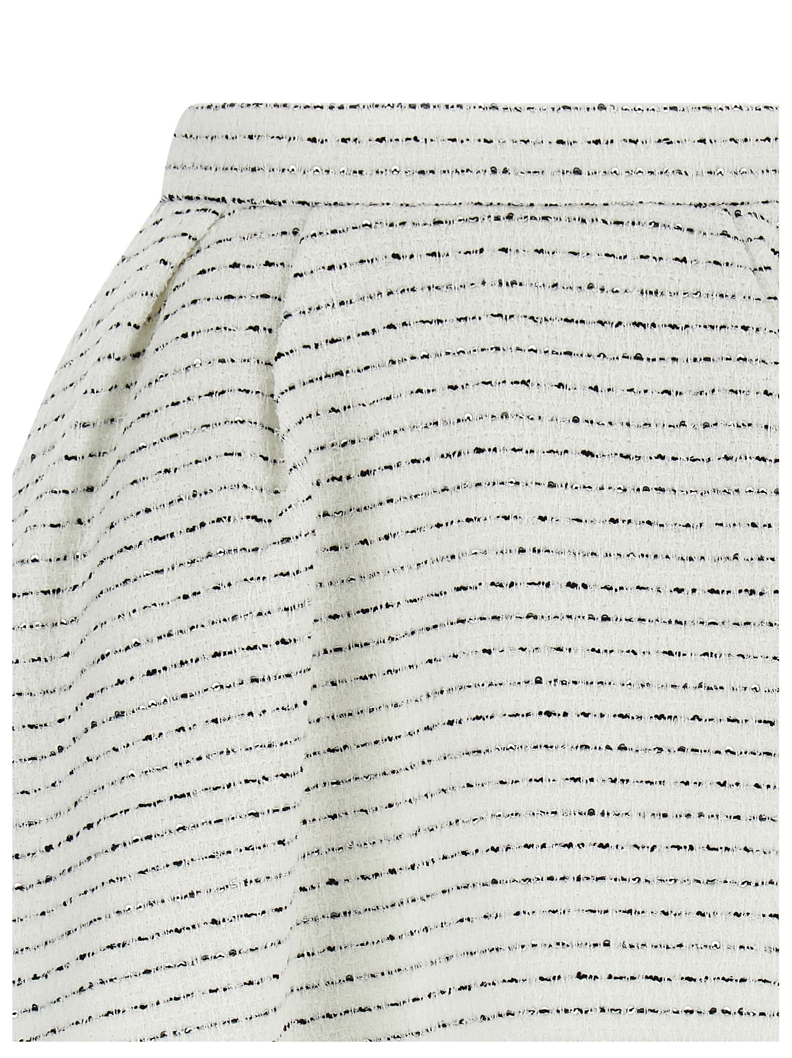 Skirt by Alessandra Rich for women in poly cotton tweed & sequins white features a sublime silhouette, showcasing the sublime design of the Women's Poly Cotton Tweed & Sequins Mini Long Skirt in a sophisticated mini long.