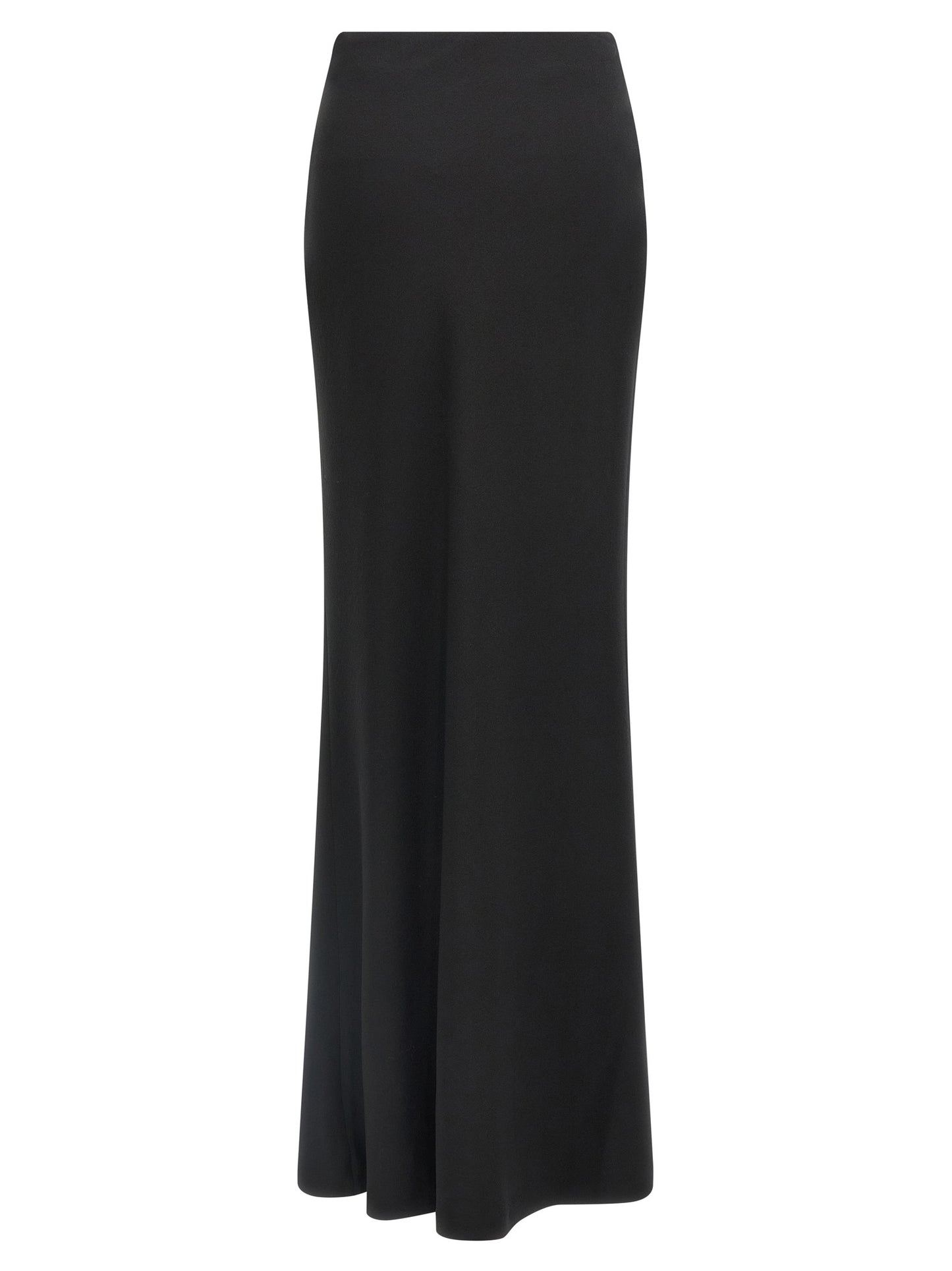 Skirt by Alessandra Rich for women in silk virgin wool crepe black features a captivating silhouette, showcasing the captivating Women's Silk Virgin Wool Crepe Mini Skirt design with a sophisticated mini for a captivating look.
