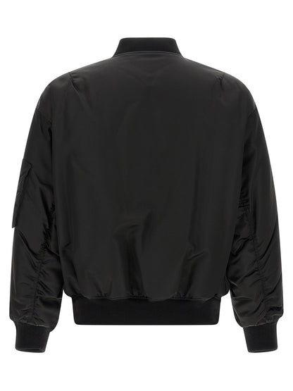 Saint Laurent Men's Nylon Viscose & Cotton Bomber Jacket - Black