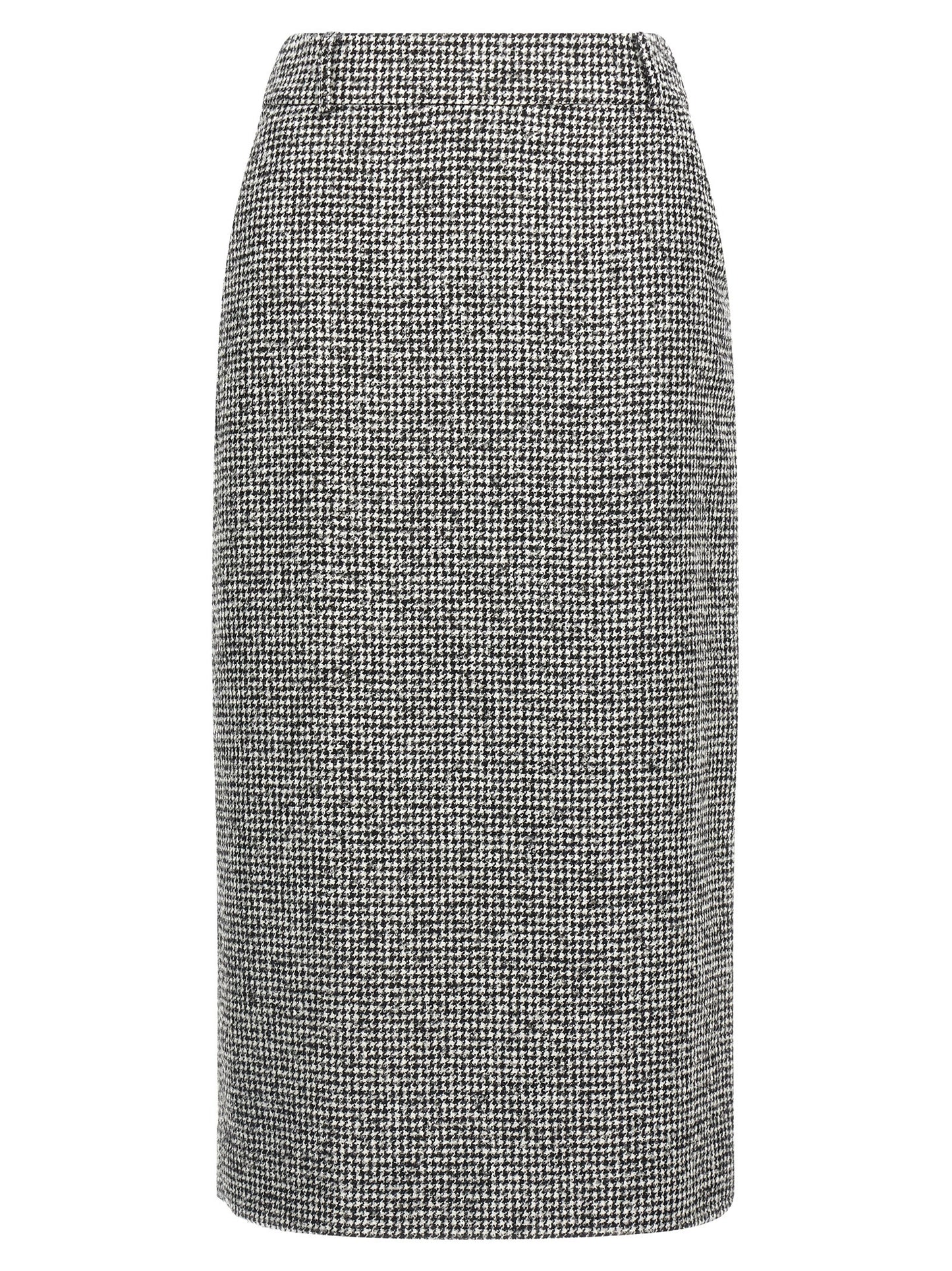 Skirt by Ermanno Scervino for women in polyamide acrylic wool bicolour, black & white showcases a dramatic silhouette, artfully capturing the essence of the Women's Sheath Polyamide Acrylic Wool Midi Skirt in a dramatic midi cut for a refined look.