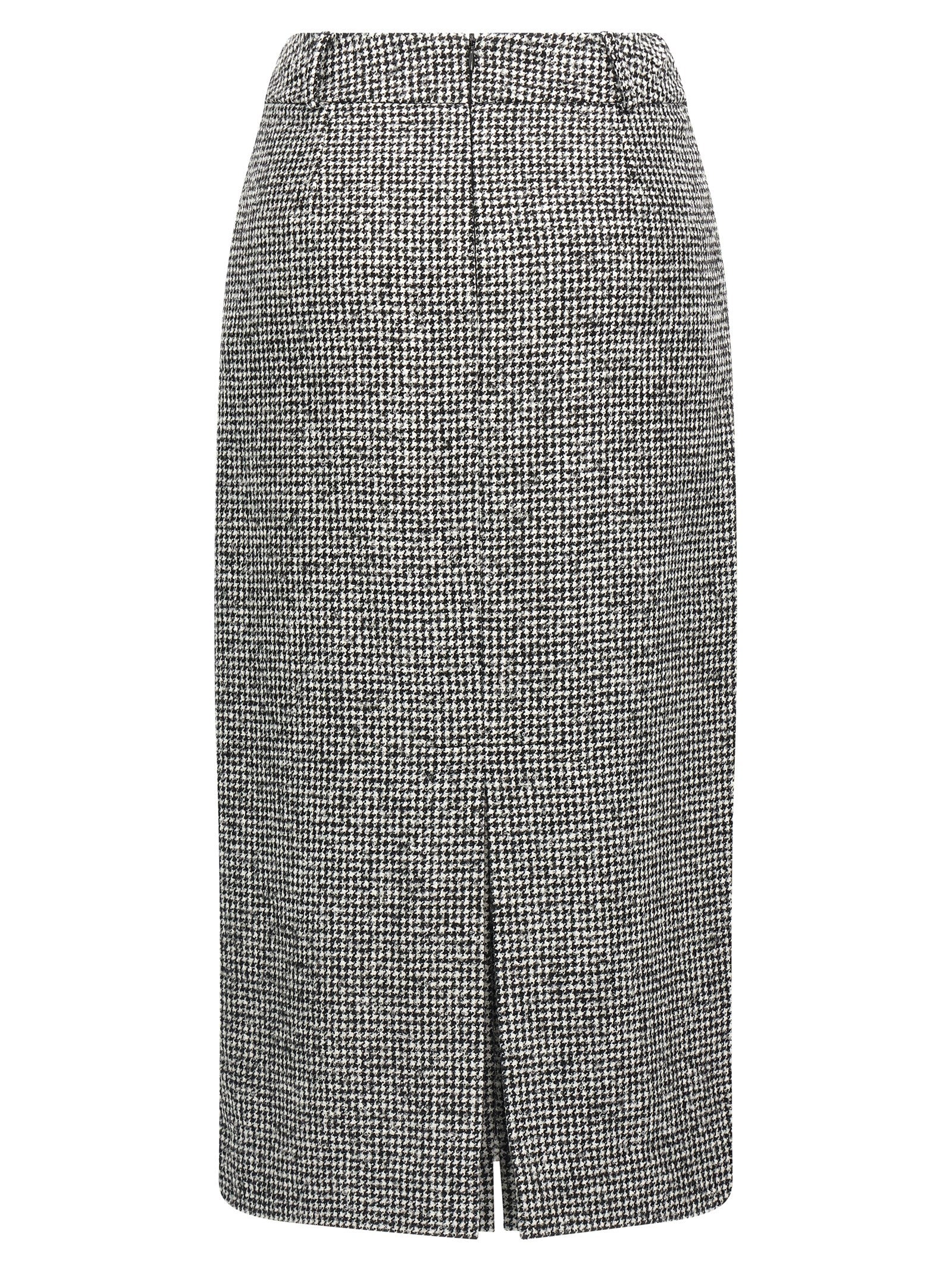 Skirt by Ermanno Scervino for women in polyamide acrylic wool bicolour, black & white features a captivating silhouette, showcasing the captivating Women's Sheath Polyamide Acrylic Wool Midi Skirt design with a sophisticated midi for a captivating look.