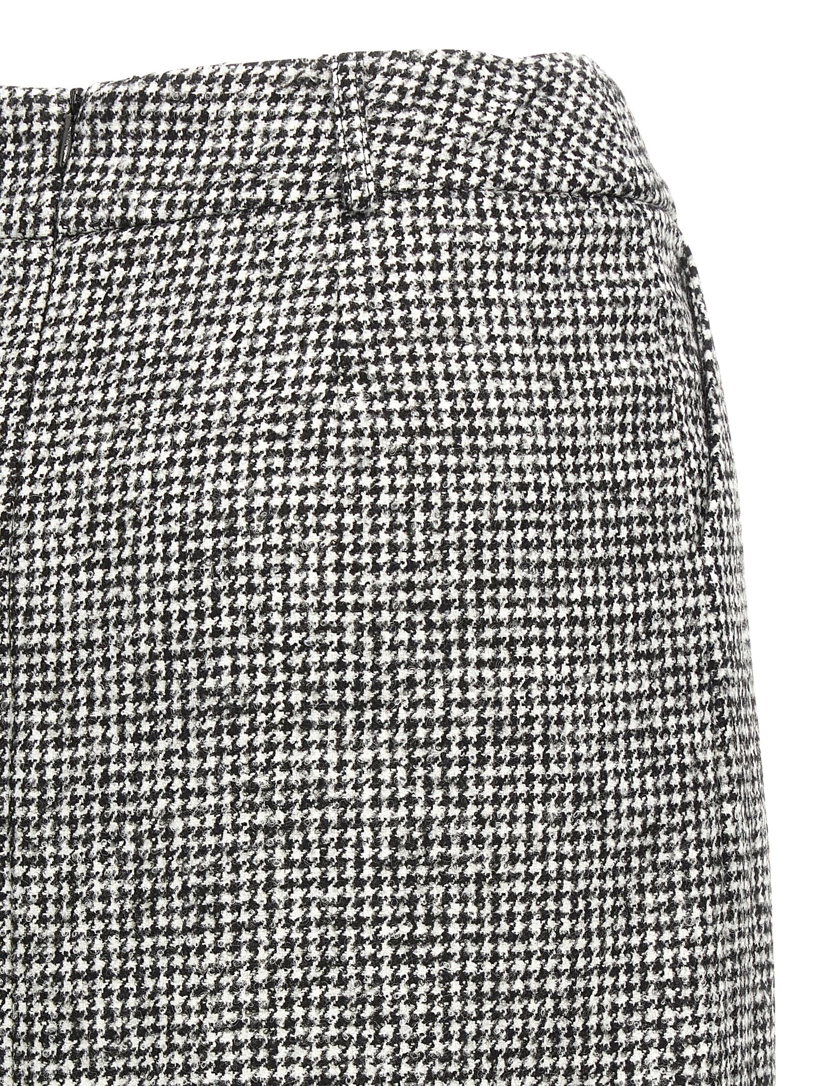 Skirt by Ermanno Scervino for women in polyamide acrylic wool bicolour, black & white features an tailored silhouette, artfully capturing the essence of Women's Sheath Polyamide Acrylic Wool Midi Skirt in a sophisticated midi.