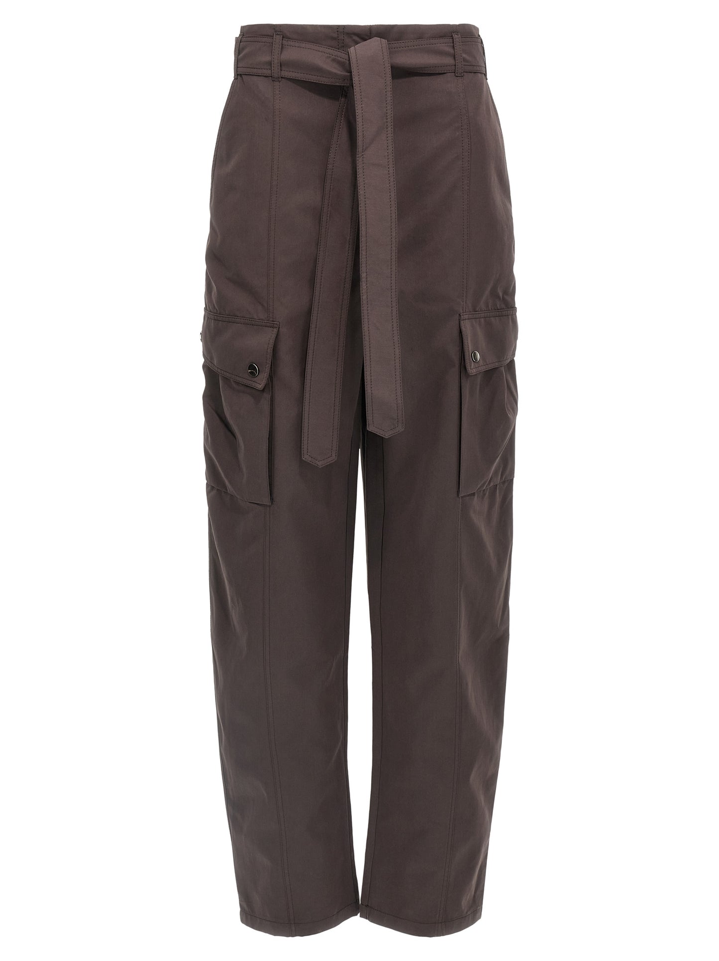 Cargo Pants by The Andamane for women in polyester polyamide suede leather brown presents a on trend silhouette, artfully finished with a on trend , long, and for a sophisticated look.