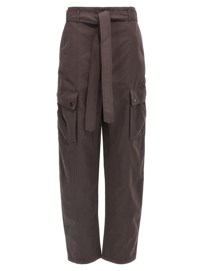 Cargo Pants by The Andamane for women in polyester polyamide suede leather brown presents a on trend silhouette, artfully finished with a on trend , long, and for a sophisticated look.