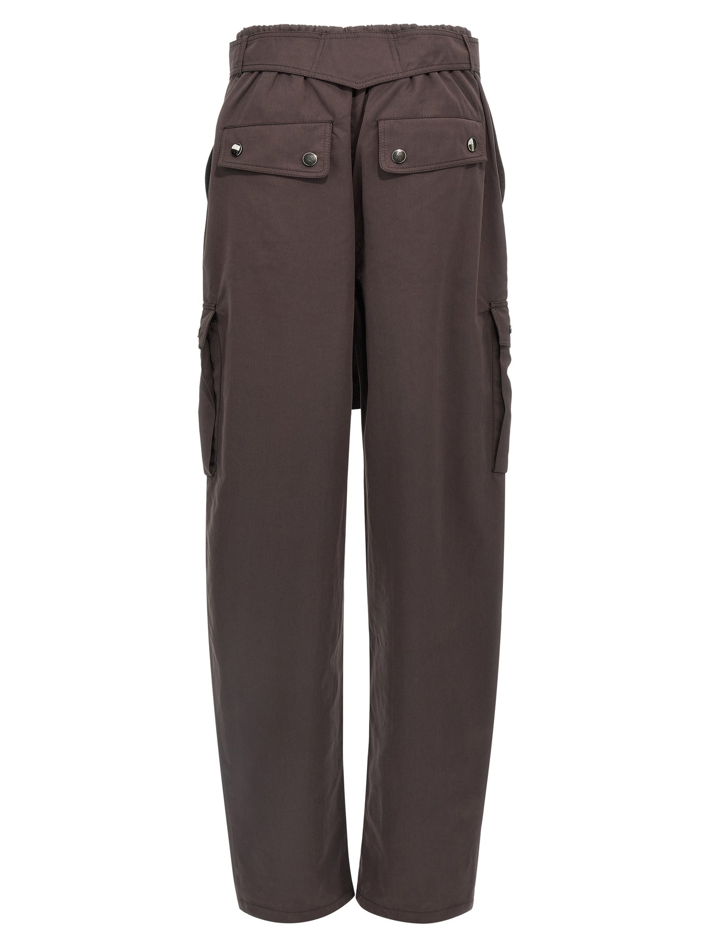 Cargo Pants by The Andamane for women in polyester polyamide suede leather brown features an urban chic with a and long, creating a urban chic aesthetic for "Moon Behind the Hill".