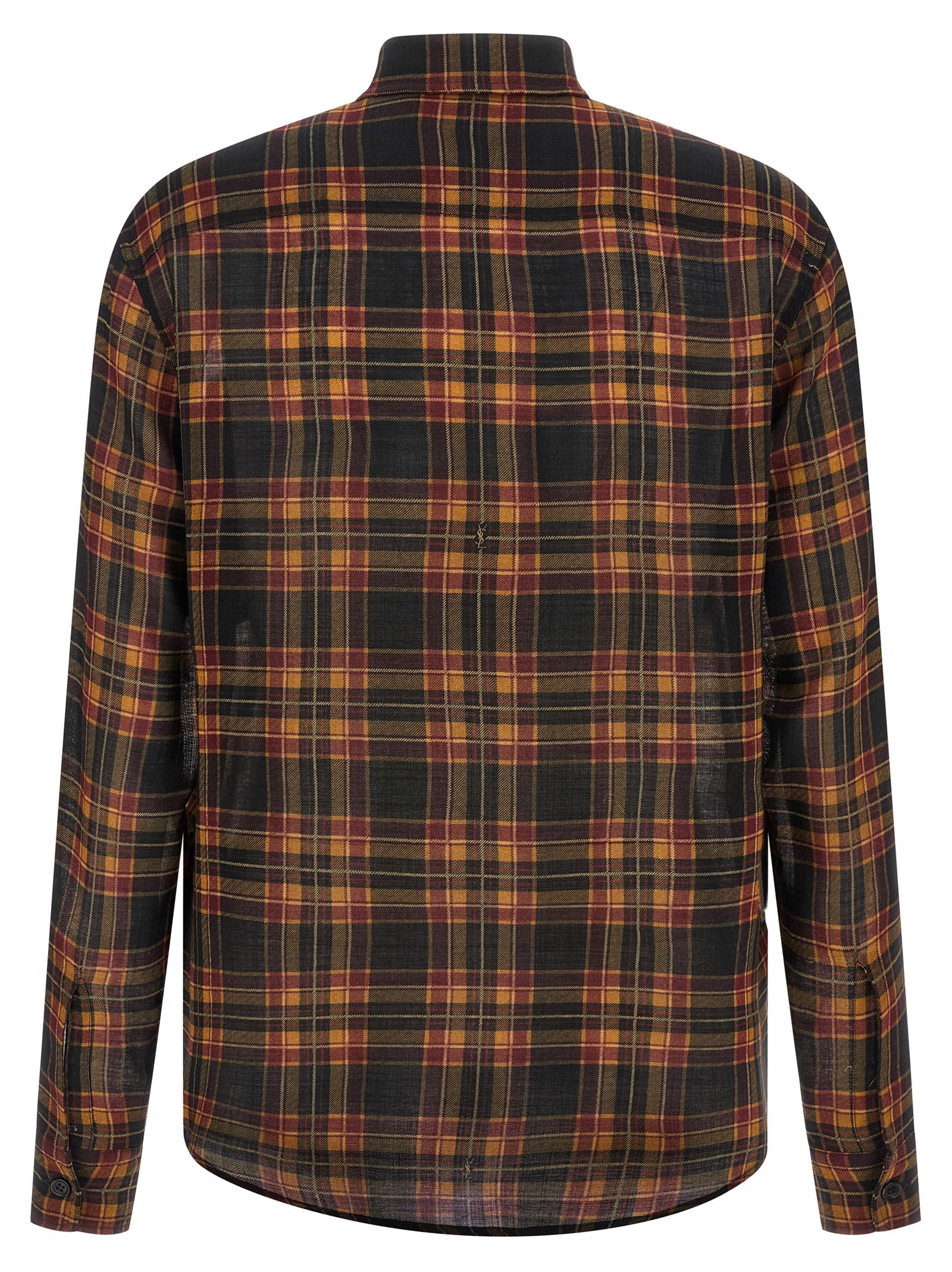 Blouse by Saint Laurent for women in wool multicolor presents a discerning silhouette, showcasing a sophisticated and for a truly discerning finish.