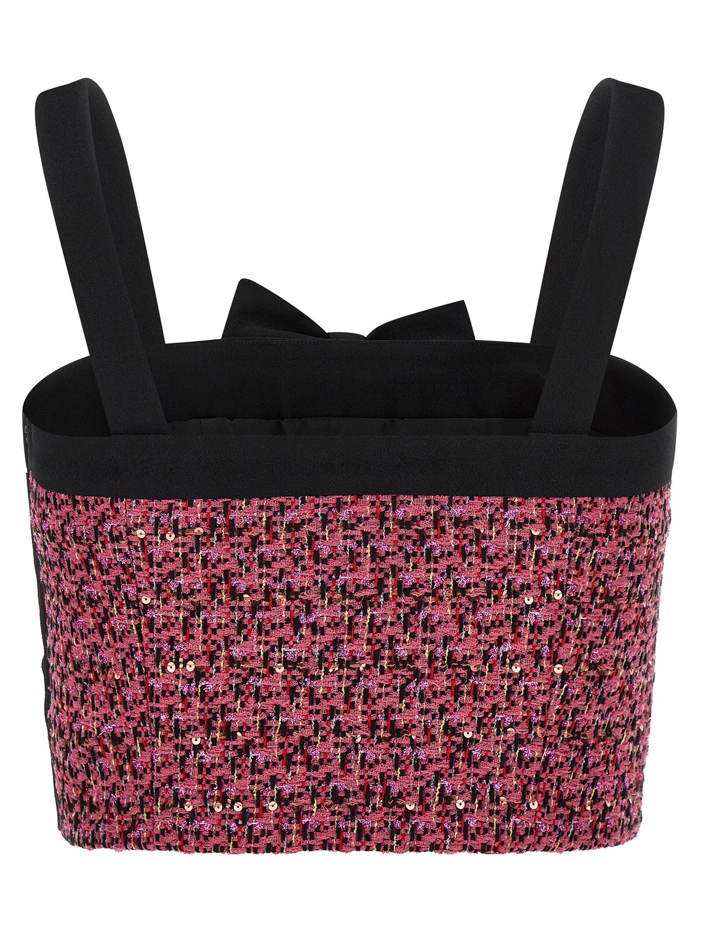 Tank Top by Alessandra Rich for women in polyamide polyester wool tweed & sequins multicolor & pink presents a uncompromising silhouette, artfully detailed with a uncompromising and for a sophisticated, uncompromising finish.