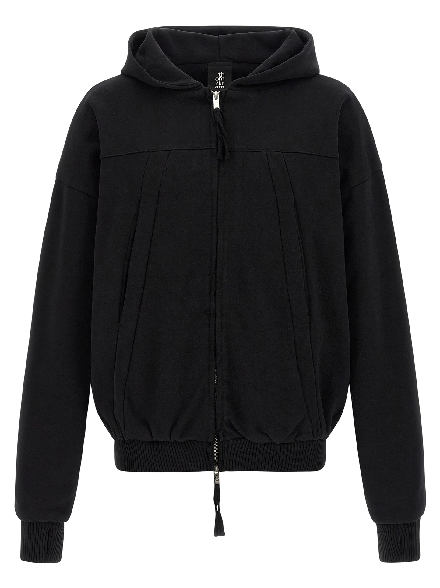 Sweatshirt Hoodie by Thom Krom for men in cotton black features a authentic silhouette, showcasing a sophisticated hooded neckline and authentic long-sleeve detail for a refined finish.