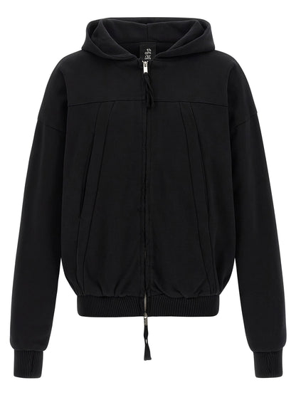 Sweatshirt Hoodie by Thom Krom for men in cotton black features a authentic silhouette, showcasing a sophisticated hooded neckline and authentic long-sleeve detail for a refined finish.