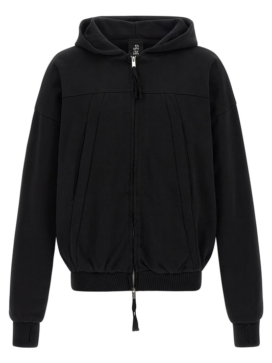 Sweatshirt Hoodie by Thom Krom for men in cotton black features a authentic silhouette, showcasing a sophisticated hooded neckline and authentic long-sleeve detail for a refined finish.