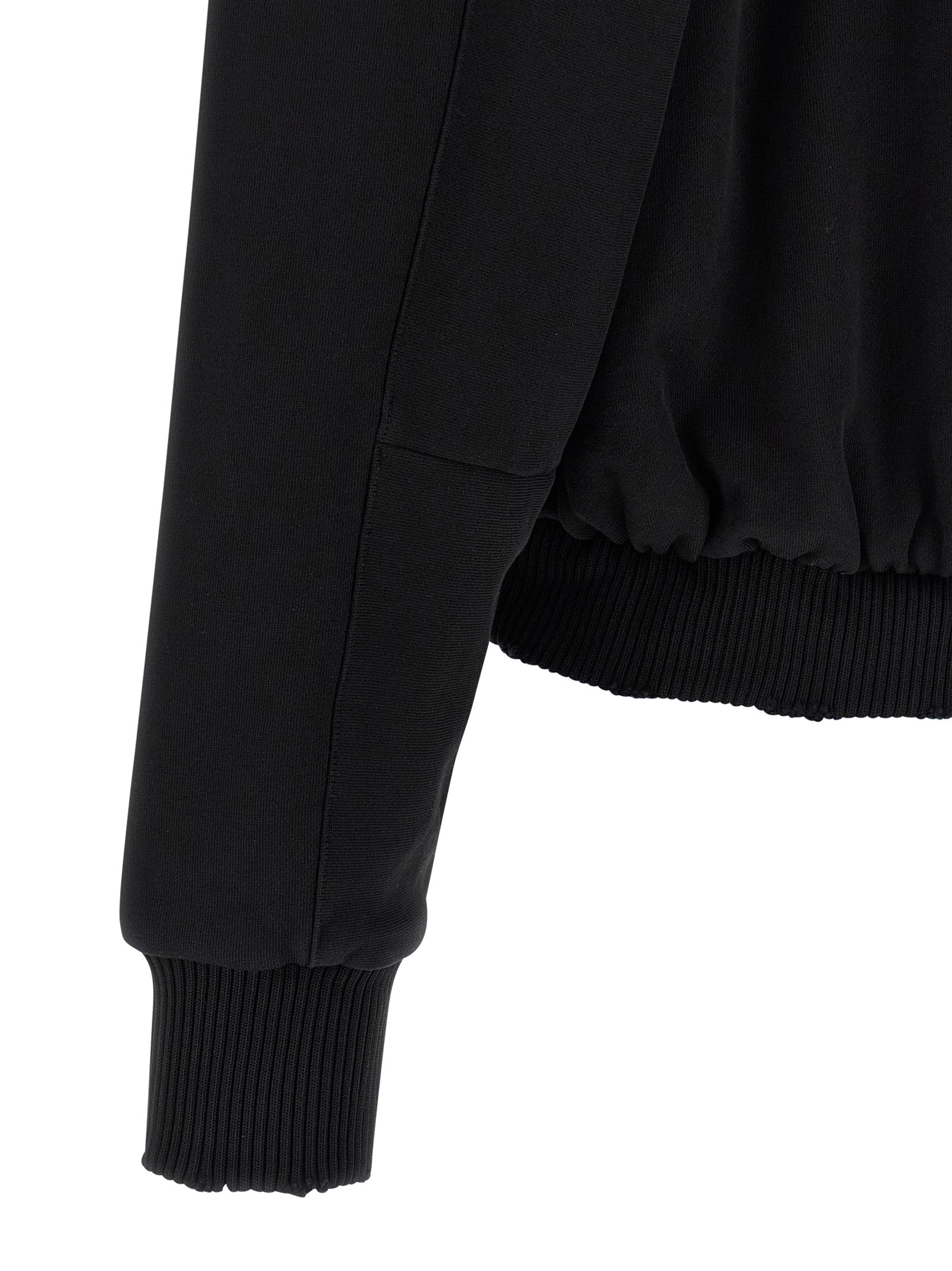 Sweatshirt Hoodie by Thom Krom for men in cotton black showcases a city-ready silhouette, artfully detailed with a signature and for a city-ready finish.