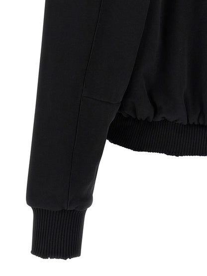 Sweatshirt Hoodie by Thom Krom for men in cotton black showcases a city-ready silhouette, artfully detailed with a signature and for a city-ready finish.