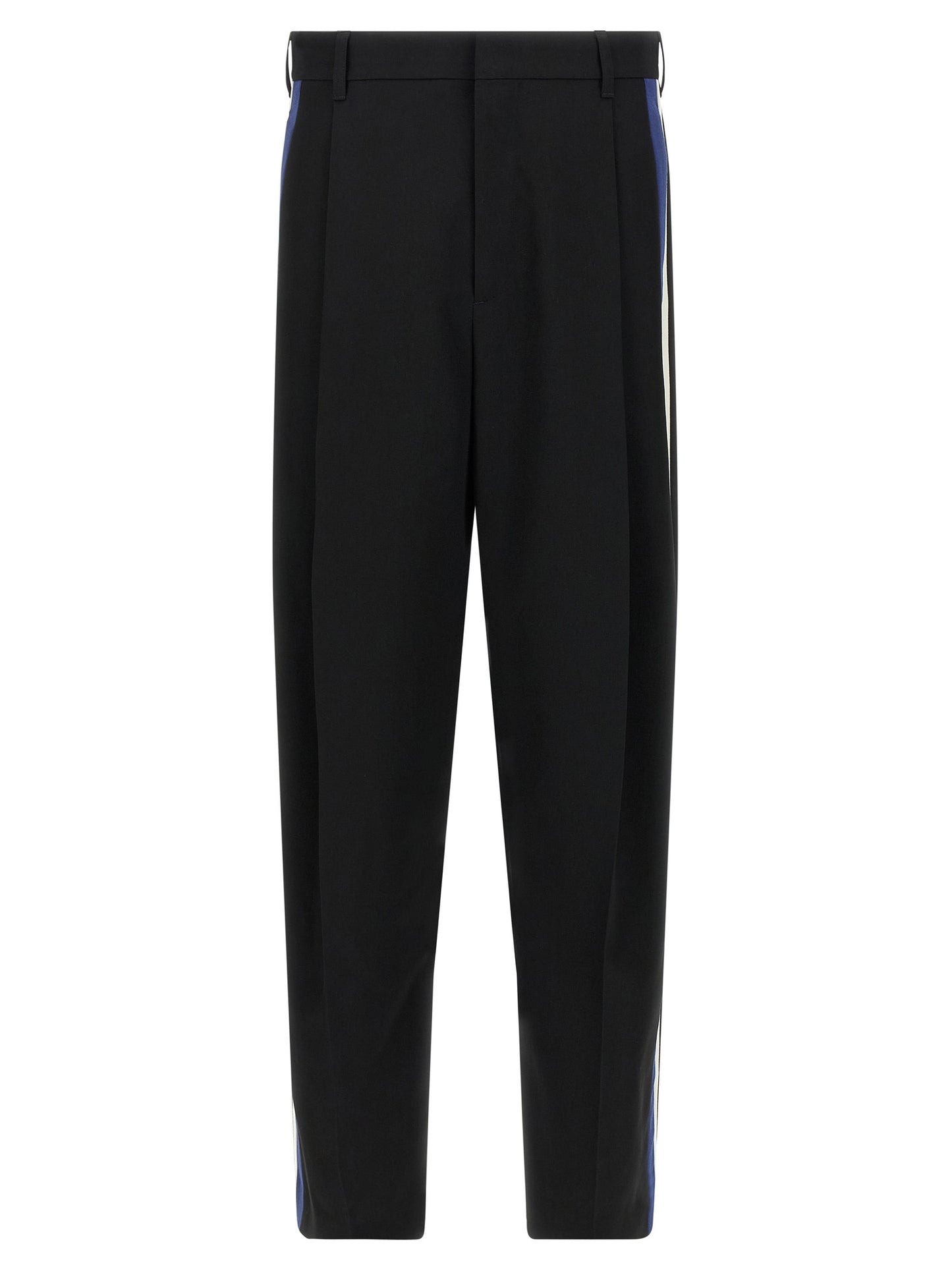 Trousers by Marni for men in virgin wool black presents a smart silhouette, meticulously detailed with a smart straight-leg, a smart long, and a smart .