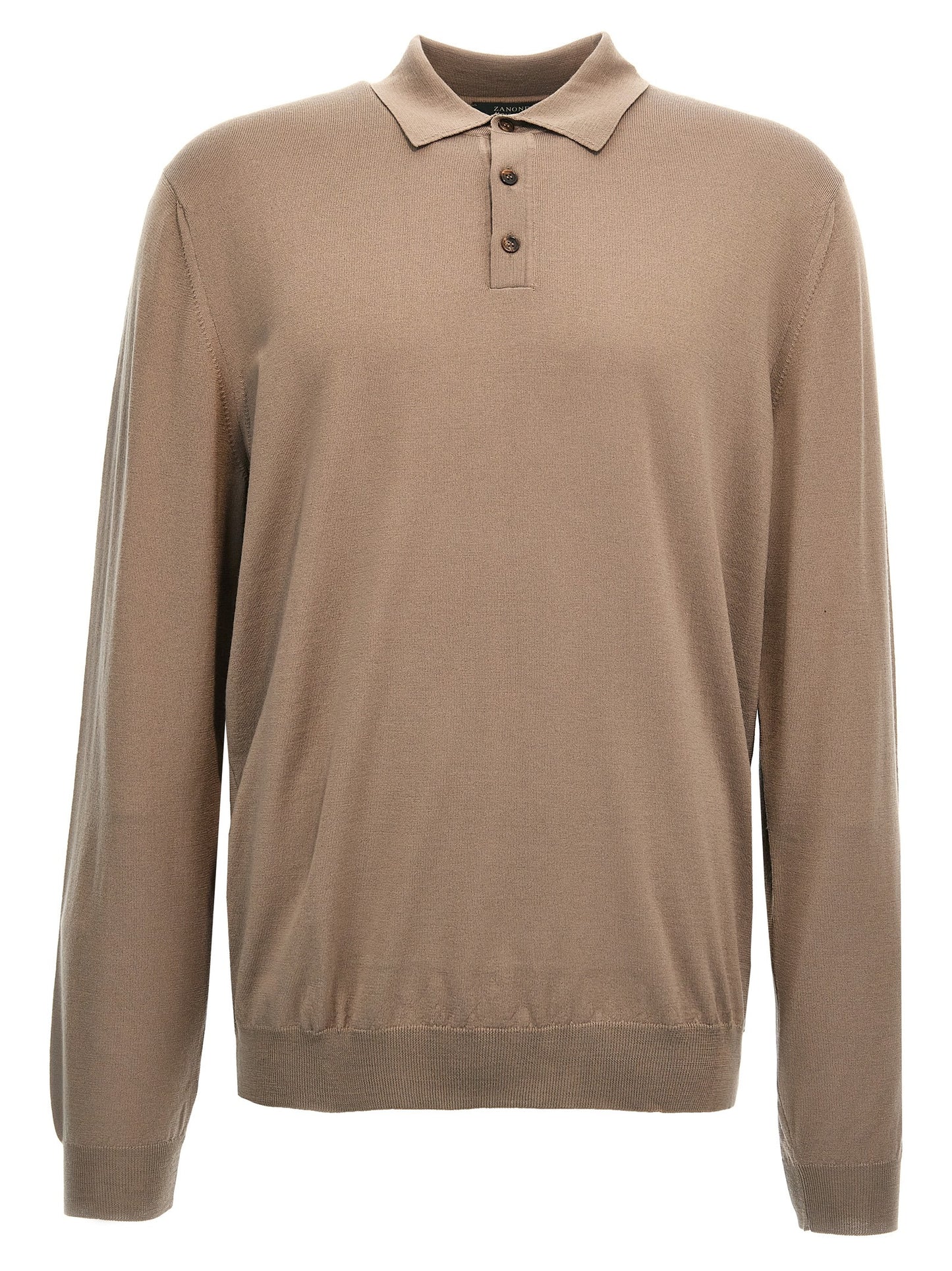 Polo Shirt by ZANONE for men in polyamide & virgin wool beige showcases a enviable silhouette, featuring a refined and for a enviable finish.