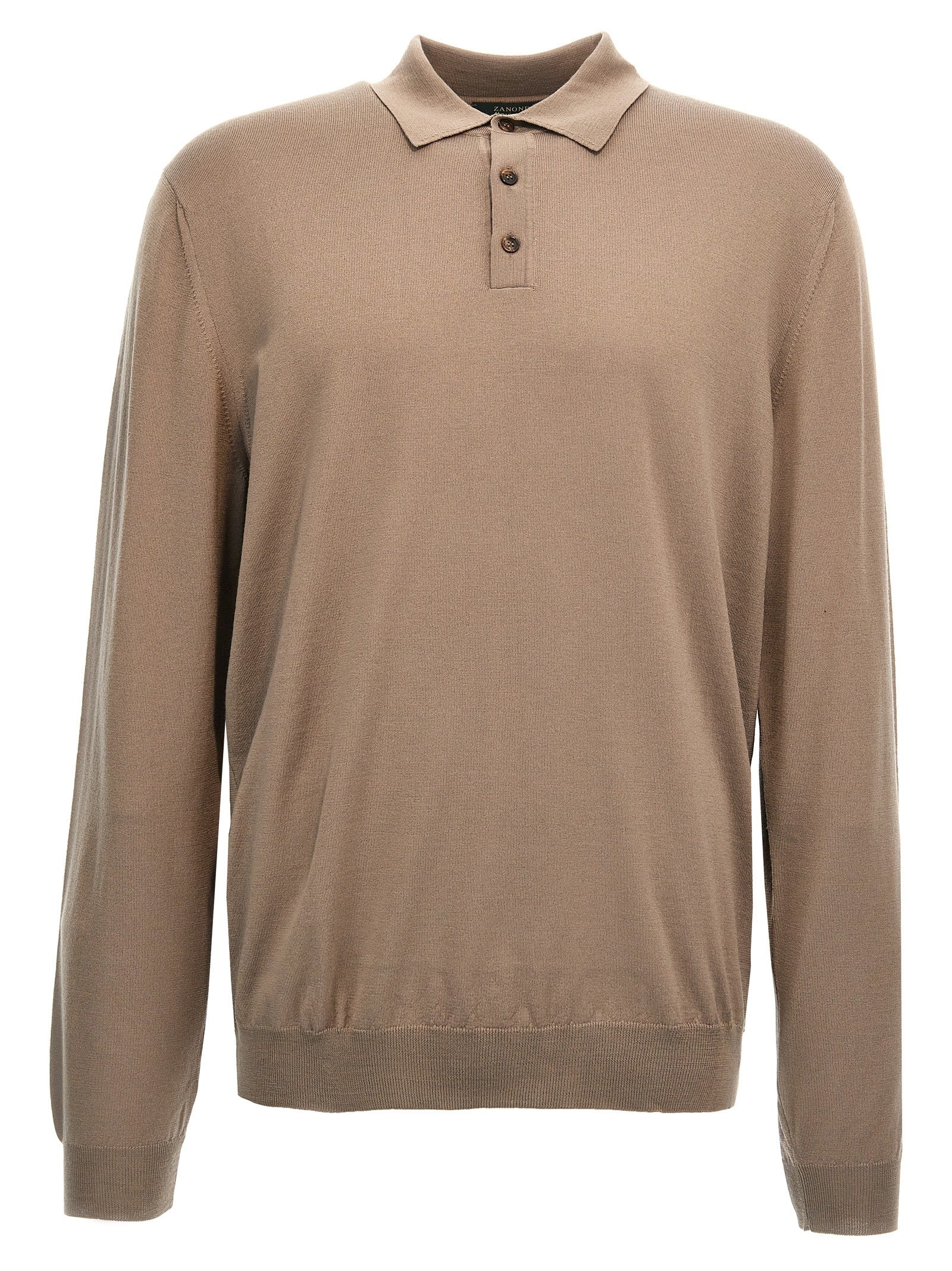 Polo Shirt by ZANONE for men in polyamide & virgin wool beige showcases a enviable silhouette, featuring a refined and for a enviable finish.