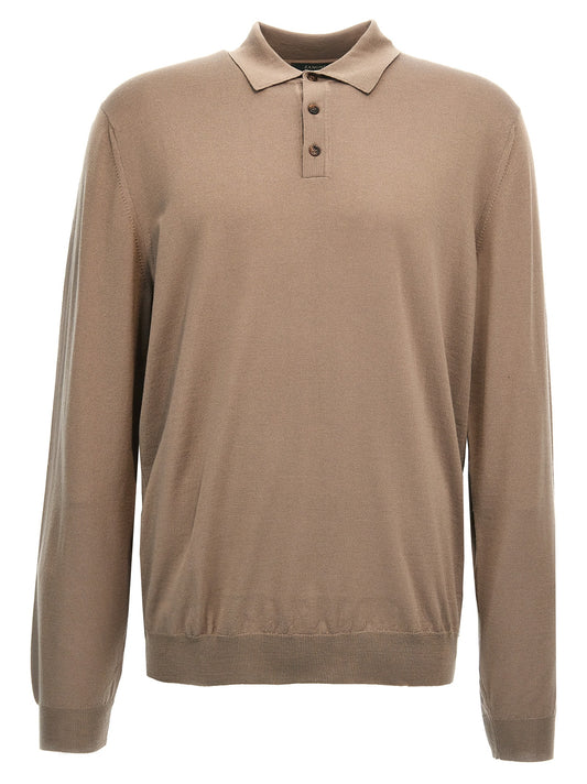 Polo Shirt by ZANONE for men in polyamide & virgin wool beige showcases a enviable silhouette, featuring a refined and for a enviable finish.