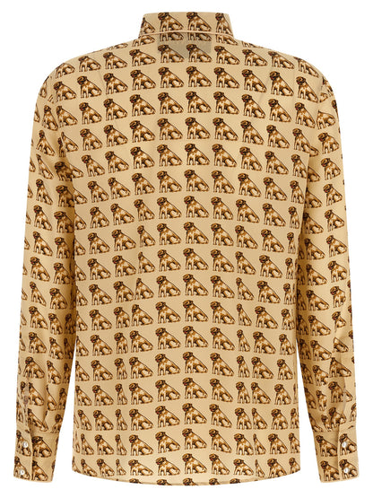 Blouse by Valentino Garavani for women in silk beige, pearl & print showcases a sublime silhouette, artfully detailed with a sublime and for a sophisticated, sublime finish.