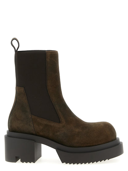 Ankle Strap Boots by Rick Owens for men in suede calfskin leather brown features an effortless chic silhouette from the Men's Suede Calfskin Leather Ankle Strap Boots collection, showcasing a effortless chic and refined for an effortless chic look.