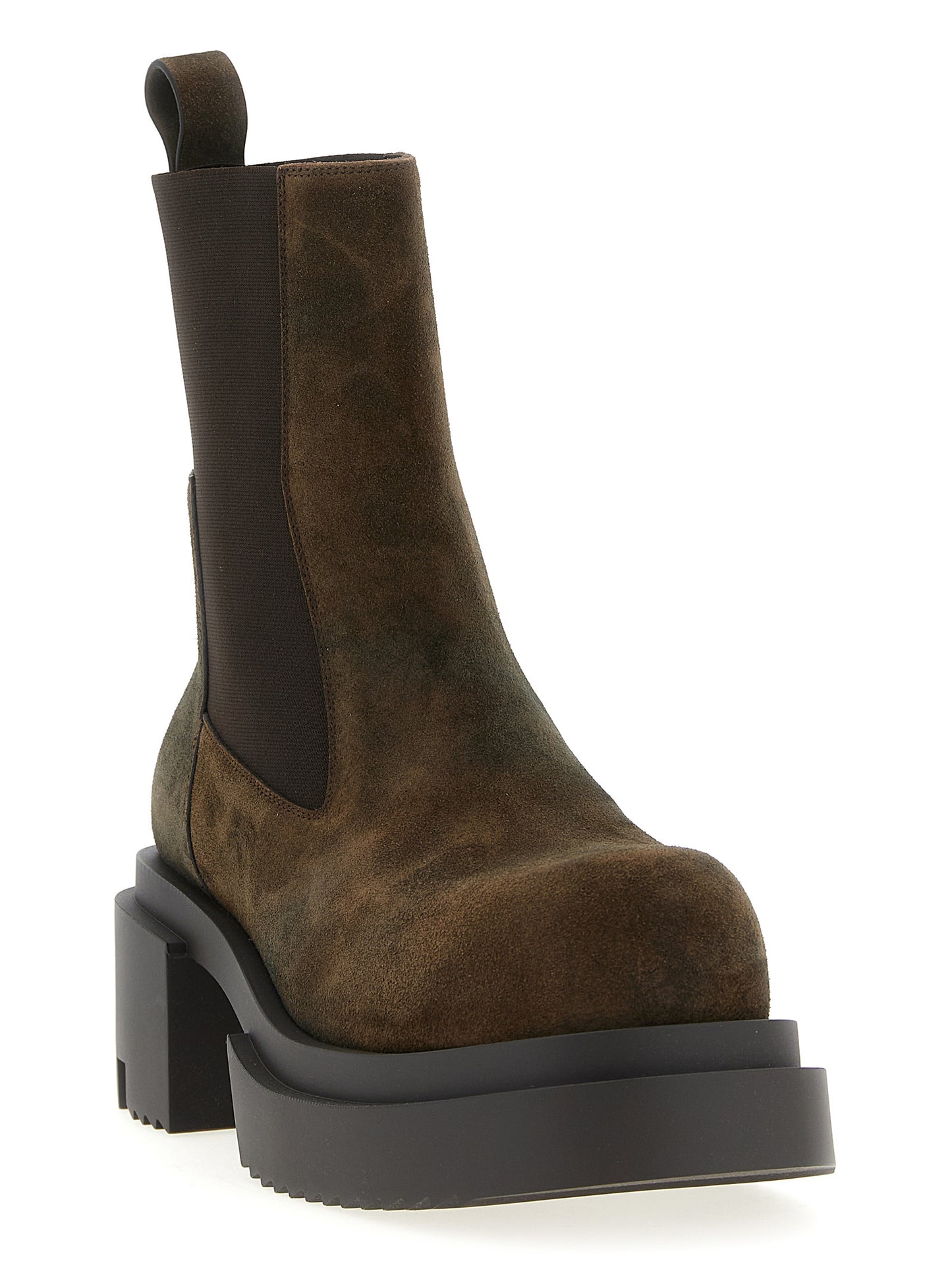 Ankle Strap Boots by Rick Owens for men in suede calfskin leather brown showcases a impeccable silhouette as Men's Suede Calfskin Leather Ankle Strap Boots, artfully defined by a impeccable and a impeccable .