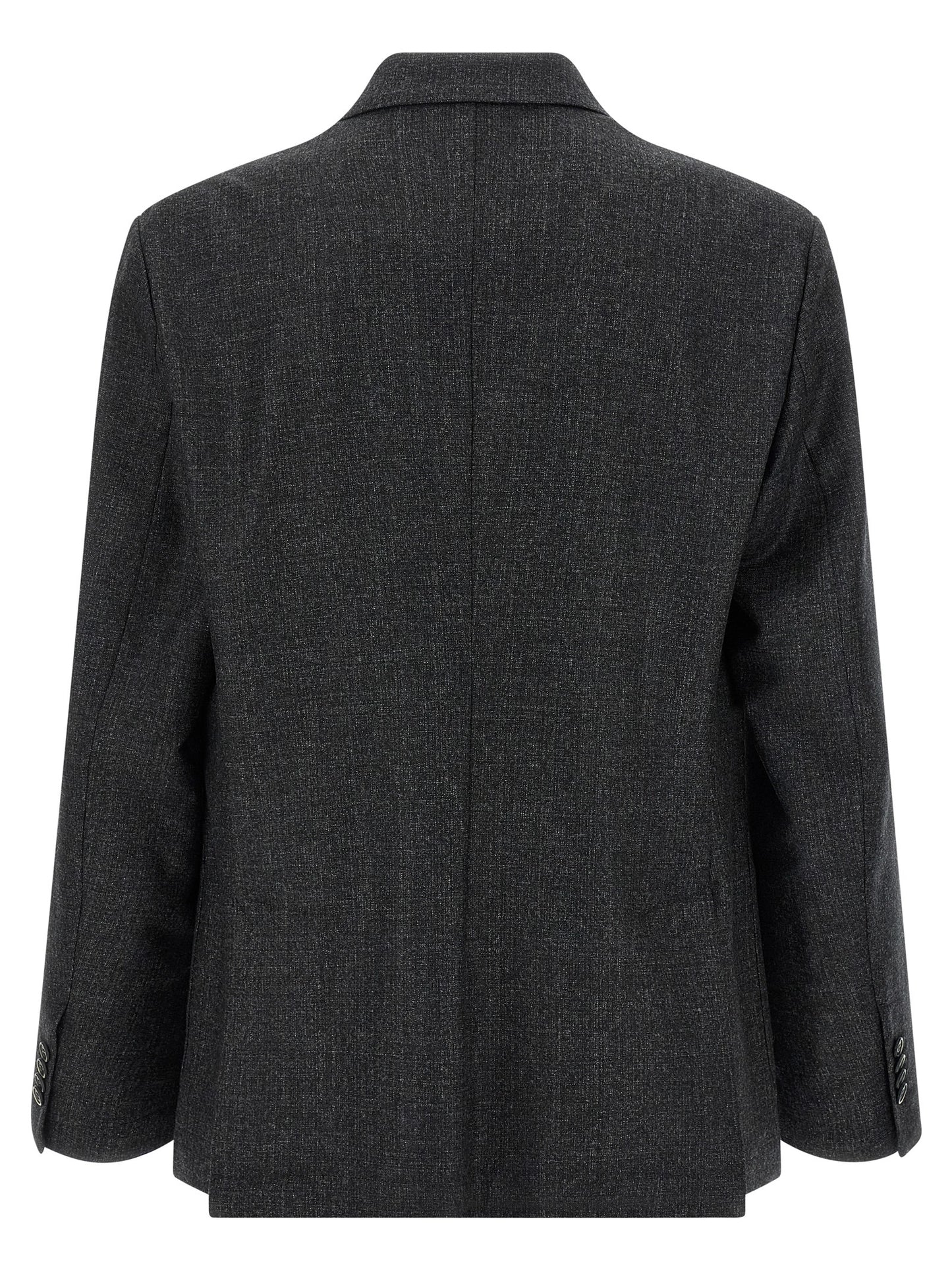 Blazer by BARENA for men in virgin wool gray presents a distinguished silhouette, detailed with a distinguished split neckline and distinctive for a truly sophisticated finish.
