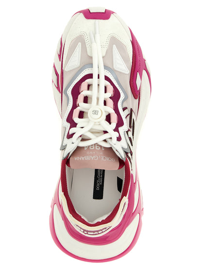 Athletic Sneakers by Dolce & Gabbana for women in tu viscose polyamide suede leather fuchsia features an timeless silhouette from the Women's Athletic TU Viscose Polyamide Suede Leather Sneakers collection, showcasing a timeless athletic style for a timeless look.