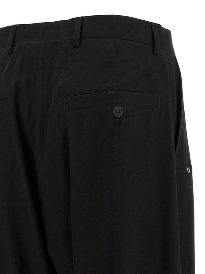 Pants by Rick Owens for women in wool cotton black features a enduring silhouette, showcasing a enduring wide and long with a for a premium, tailored aesthetic.