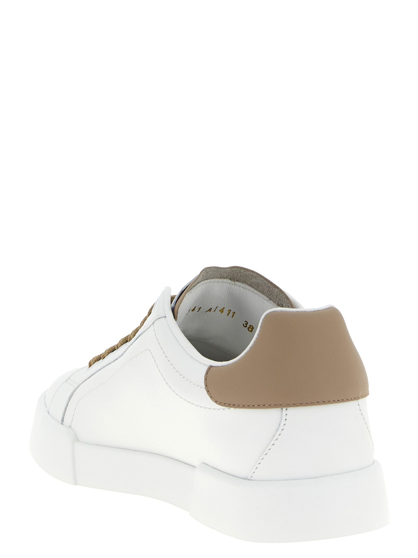 Sneakers by Dolce & Gabbana for women in suede calfskin leather & rhinestone beige features an versatile design from the Women's Fashion Suede Calfskin Leather & Rhinestone Sneakers collection, highlighting a versatile fashion style for a premium, high-fashion look.