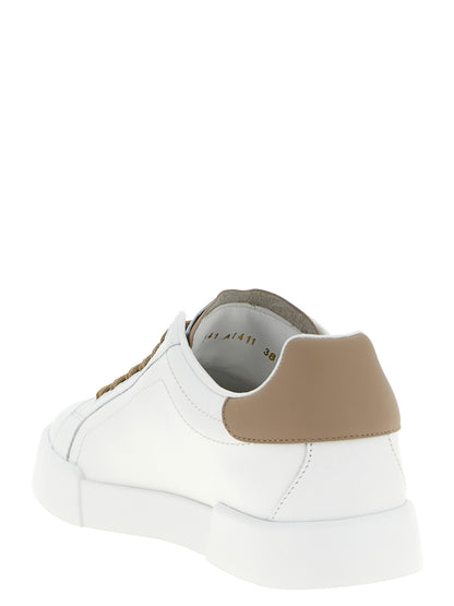 Sneakers by Dolce & Gabbana for women in suede calfskin leather & rhinestone beige features an versatile design from the Women's Fashion Suede Calfskin Leather & Rhinestone Sneakers collection, highlighting a versatile fashion style for a premium, high-fashion look.