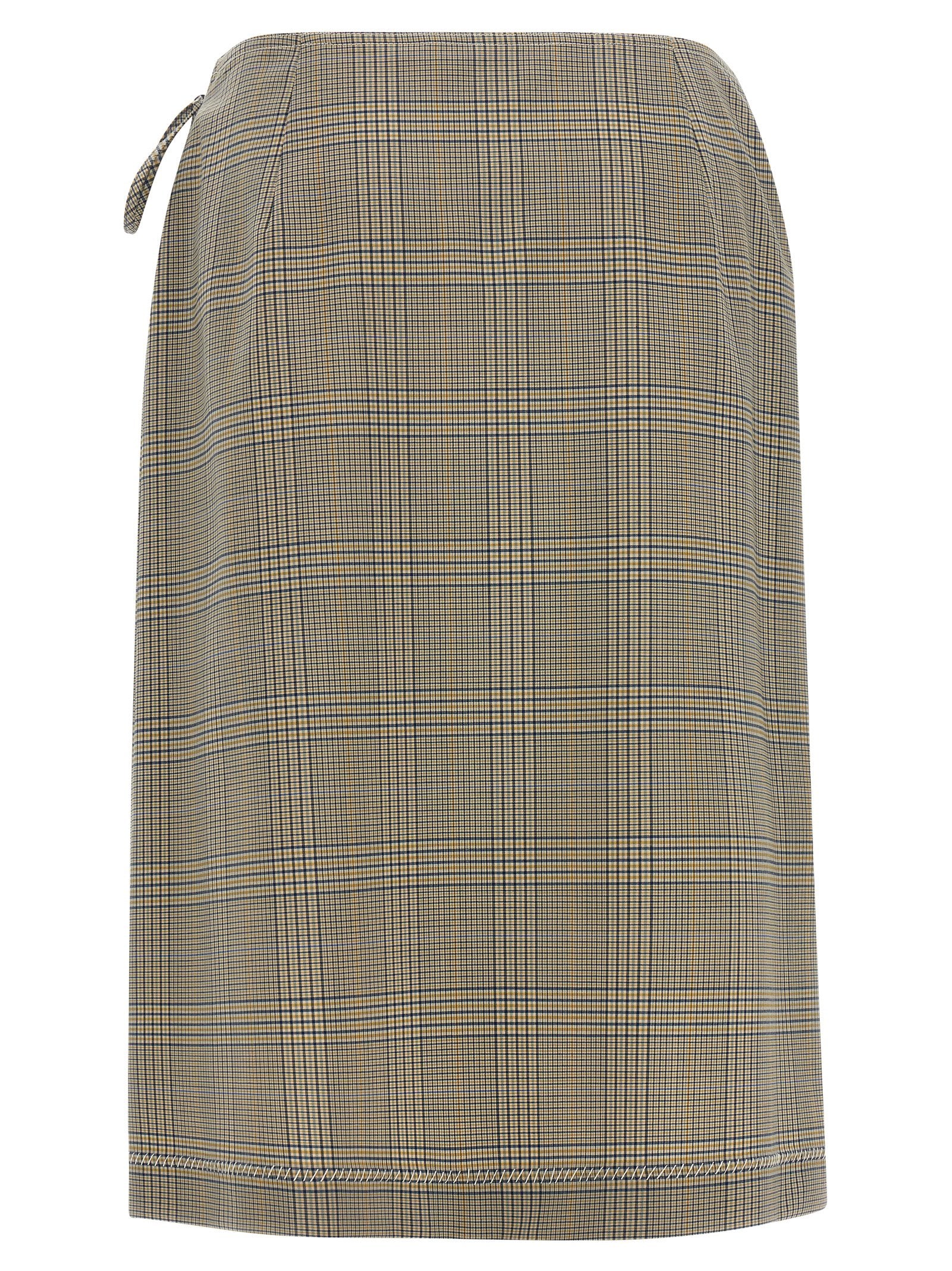 Skirt by Marni for women in polyester & virgin wool gray showcases a sultry silhouette, elegantly defined by its midi and the sophisticated sultry design of the Women's Polyester & Virgin Wool Midi Skirt.
