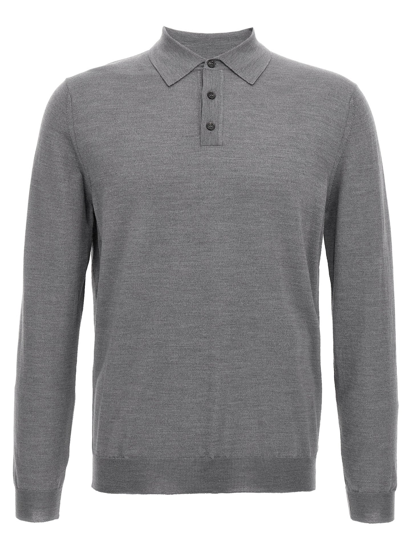 Polo Shirt by ZANONE for men in cashmere silk gray showcases a enviable silhouette, featuring a refined and for a enviable finish.