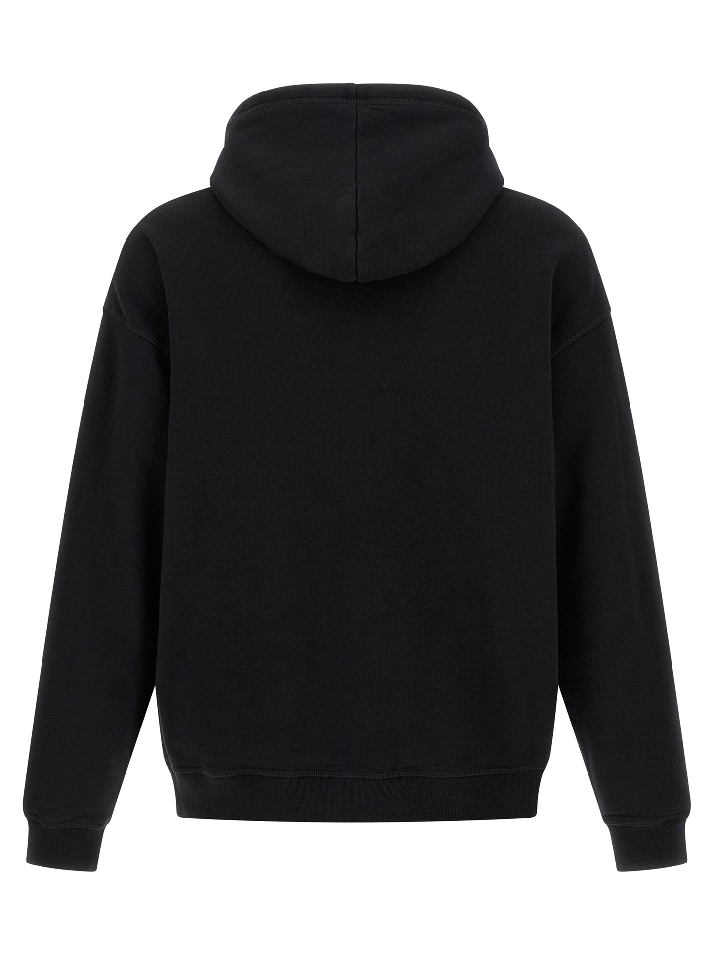 Sweatshirt Hoodie by Dsquared² for men in cotton black features an luminous silhouette, showcasing a sophisticated hooded neckline and for a truly luminous look.