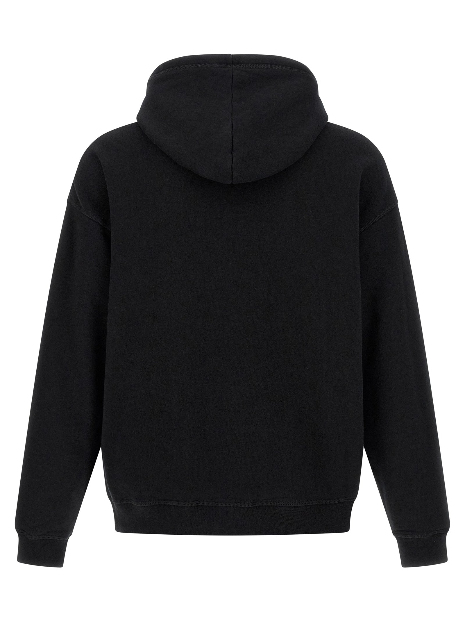 Sweatshirt Hoodie by Dsquared² for men in cotton black features an luminous silhouette, showcasing a sophisticated hooded neckline and for a truly luminous look.