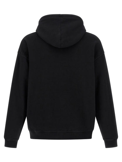 Sweatshirt Hoodie by Dsquared² for men in cotton black features an luminous silhouette, showcasing a sophisticated hooded neckline and for a truly luminous look.