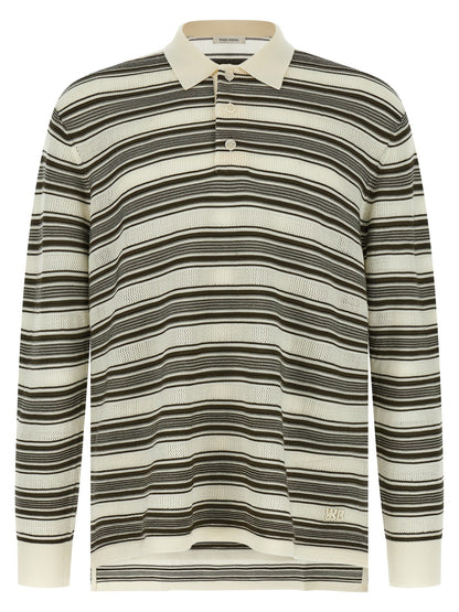 Polo Shirt by WALES BONNER for men in polyamide viscose wool multicolor, patterned, signature & striped showcases a enviable silhouette, featuring a refined asymmetric neckline and for a enviable finish.
