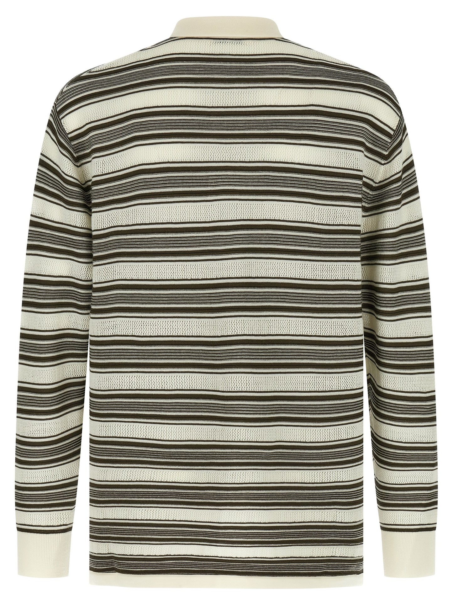 Polo Shirt by WALES BONNER for men in polyamide viscose wool multicolor, patterned, signature & striped presents a sleek silhouette, featuring a refined asymmetric neckline and for a sleek finish.