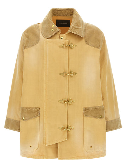 Overcoat by WALES BONNER for men in cotton corduroy beige features a cosy chic silhouette, artfully detailed with a sophisticated shirt-collar neckline and premium for a cosy chic finish.