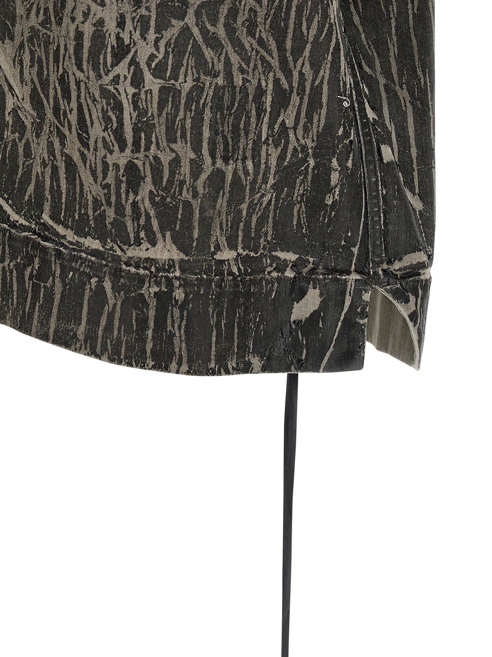 Shirt by DRKSHDW for men in stretch denim cotton gray & natural features an polished silhouette, showcasing a sophisticated and detail for a truly polished finish.