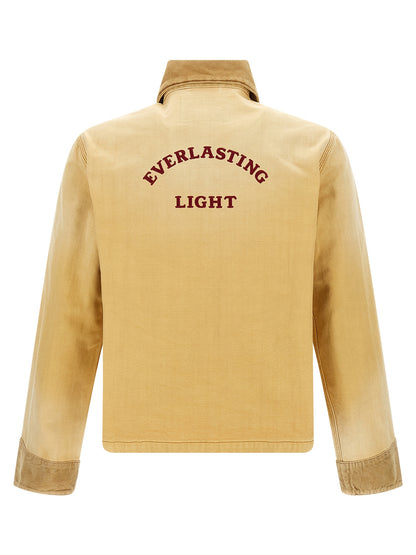 WALES BONNER Beige Cotton Denim Jacket