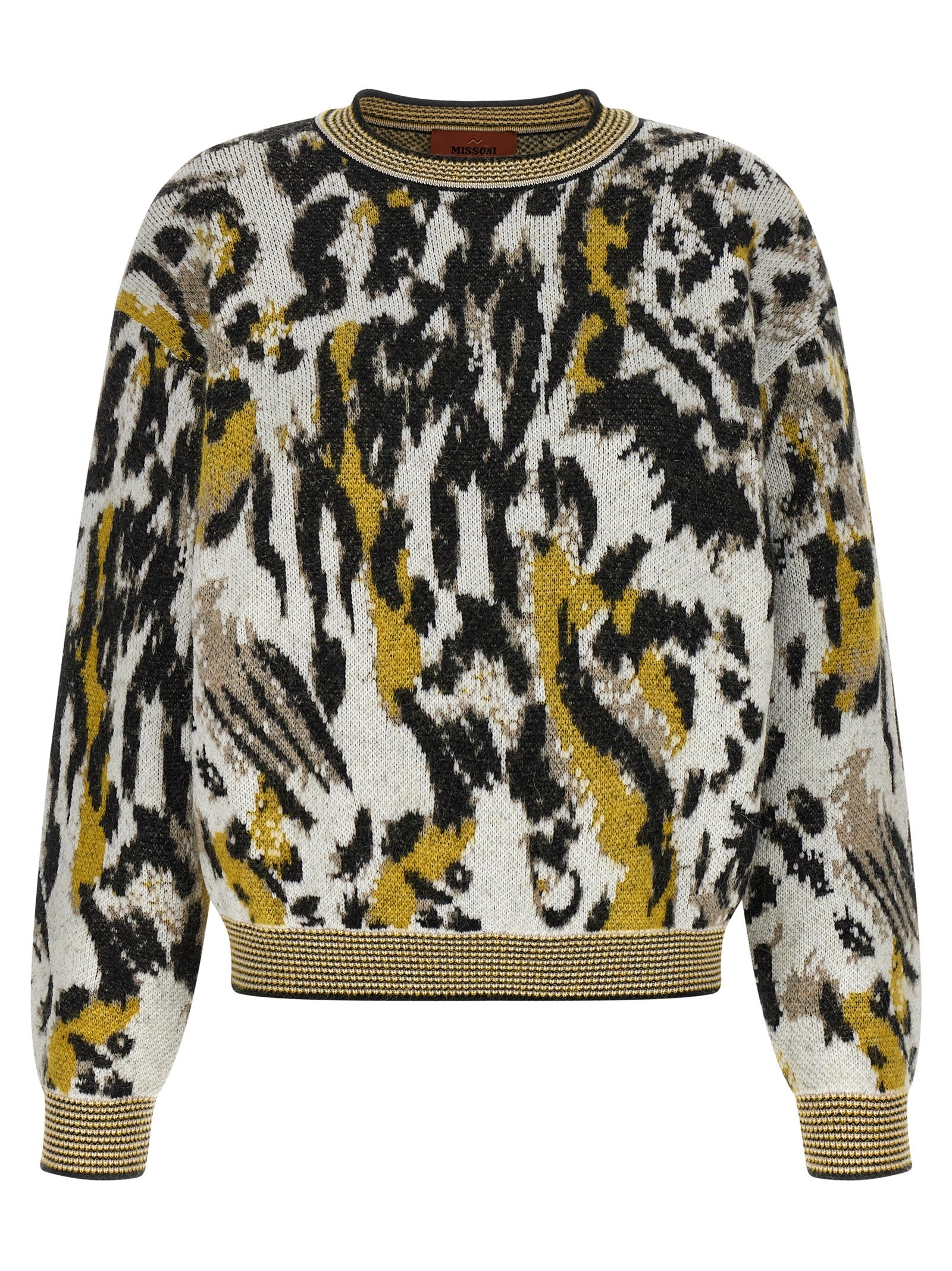 Cardigan by Missoni for women in polyamide cotton & alpaca wool animal, multicolor, jacquard & print features an crisp silhouette, showcasing a sophisticated crew neckline and detail for a truly crisp finish.