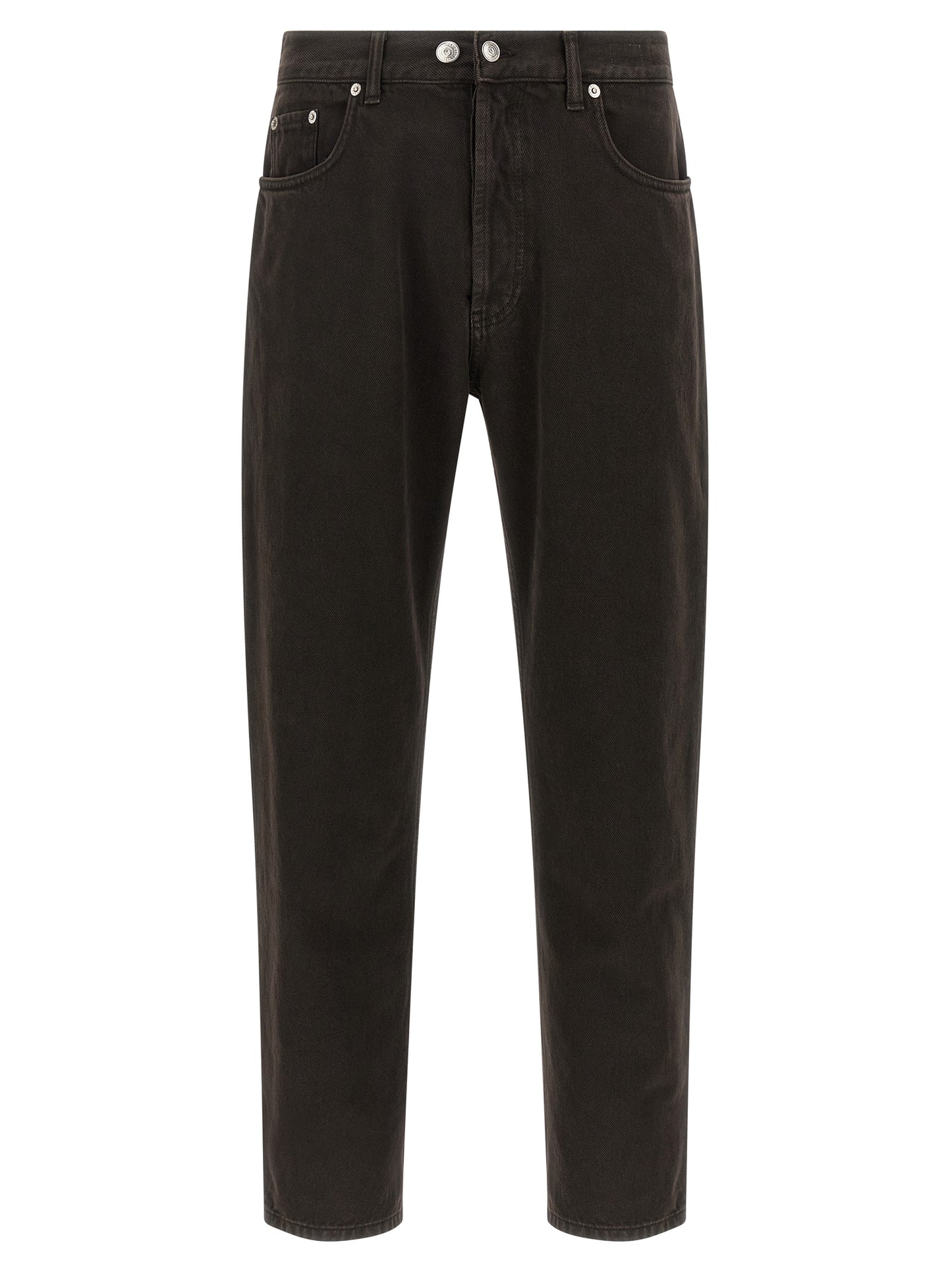 Jeans by Department 5 for men in denim cotton black presents a refined pantology silhouette, artfully defined by a refined pantology tapered-leg, straight-leg & cropped, cropped, and a sophisticated mid rise.