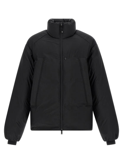 Puffer Jacket by Y-3 for men in nylon black features an contemporary silhouette, showcasing a sophisticated and contemporary windproof, pockets & insulated for a truly refined look.