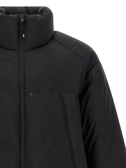 Puffer Jacket by Y-3 for men in nylon black features an contemporary silhouette, showcasing a sophisticated and contemporary windproof, pockets & insulated for a truly refined look.