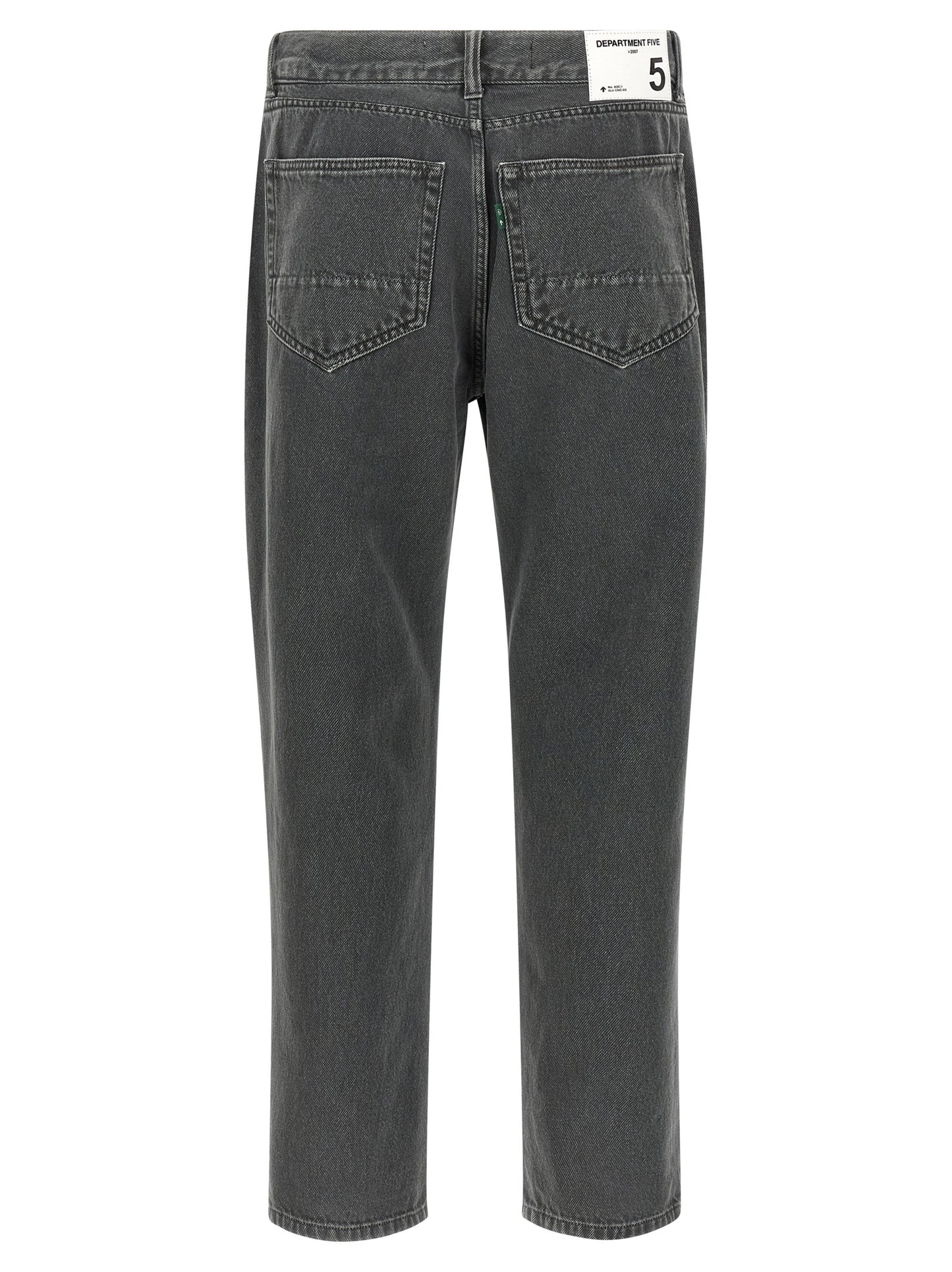 Jeans by Department 5 for men in denim cotton gray features an sophisticated mid rise and tapered-leg, straight-leg & cropped with a precise cropped, creating a sophisticated and sophisticated silhouette.